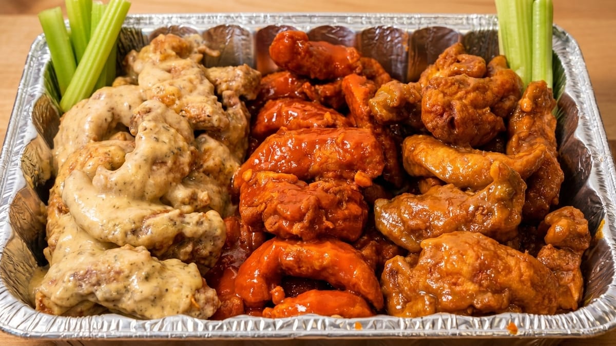 Breaded by hand, sauced and tossed