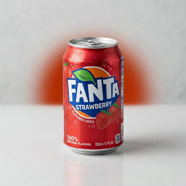 Can of Fanta Strawberry.
